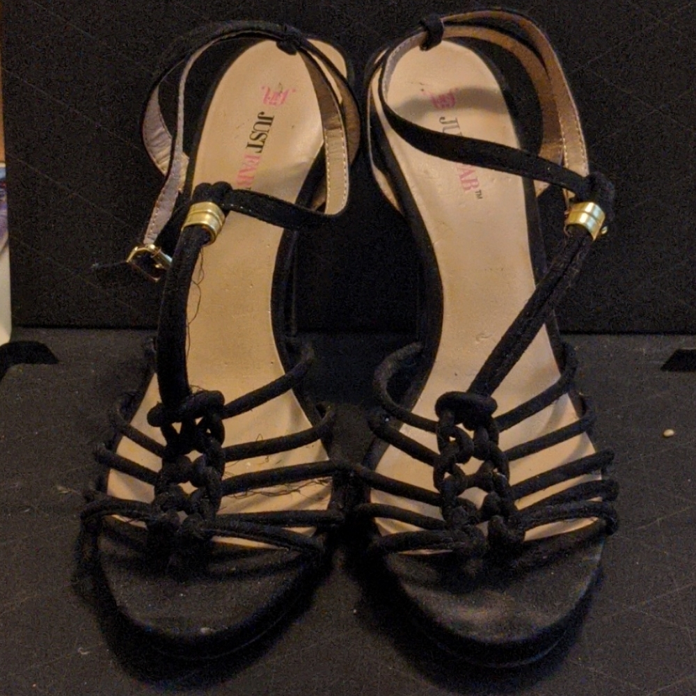 JustFab Gold and Black Heel